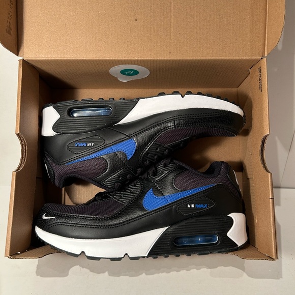 Nike Air Max 90 Black Royal Blue - Picture 1 of 5